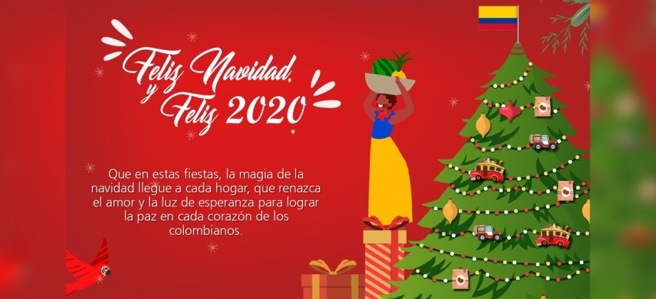 La Embajada de Colombia en Países Bajos les desea feliz Navidad y feliz 2020