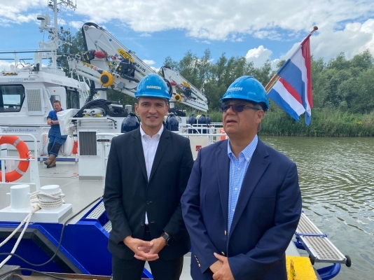 Visita del Embajador de Colombia ante el Reino de los Países Bajos al Astillero Damen, Gorinchem, nl