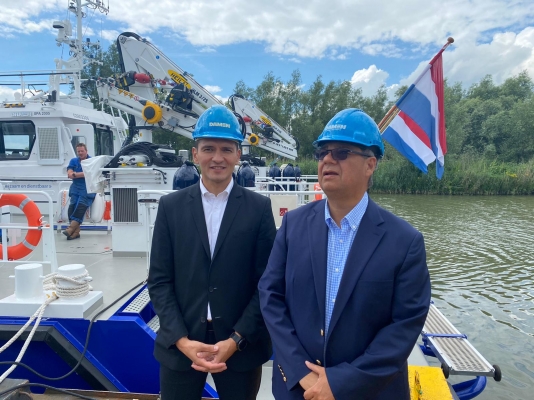 Visita del Embajador de Colombia ante el Reino de los Países Bajos al Astillero Damen, Gorinchem, nl