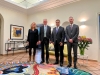 25th October 2021. The Ambassador Fernando Grillo held a meeting with the Ambassador Erns Noorman in Bogotá to strength diplomatic relationships between Colombia and the Netherlands.  Members of the Embassy team were also present during the meeting.