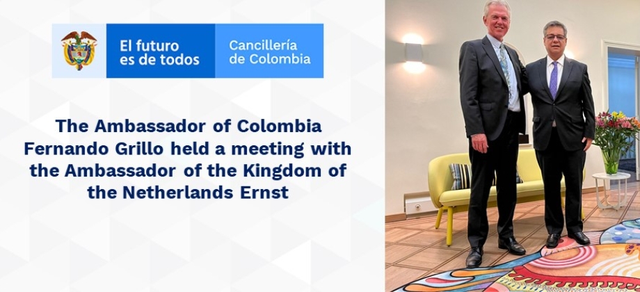 The Ambassador of Colombia Fernando Grillo held a meeting with the Ambassador of the Kingdom of the Netherlands Ernst 