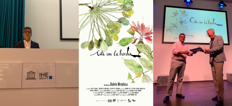  The Embassy of Colombia to the Kingdom of the Netherlands screened the documentary “Cita con la Trocha” from the Colombia Bio Series at the IHE Delft Institute for Water Education