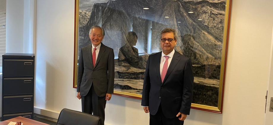 Con el ánimo de profundizar las relaciones el Embajador Fernando Grillo visitó al Embajador de japones Horinouchi Hidehisa