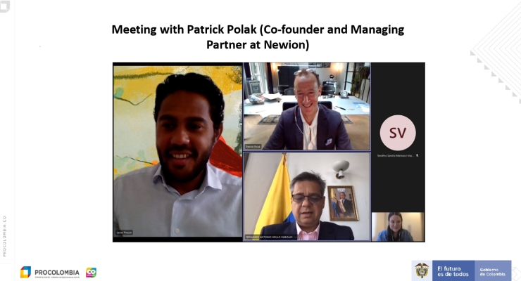 Embajador de Colombia en Países Bajos realizó una videollamada con Patrick Polak, Co-fundador y Socio Director de Newion